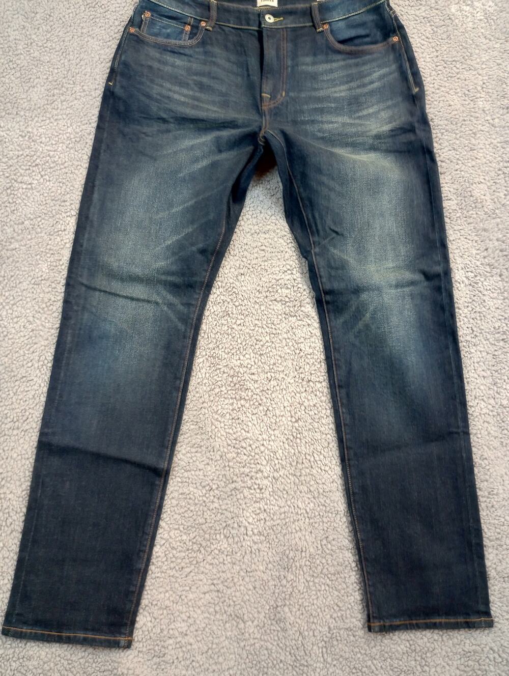 NWoT Flint and Tinder Jeans Men's 33x34 Dark Wash Athletic Tapered Fit (0984)